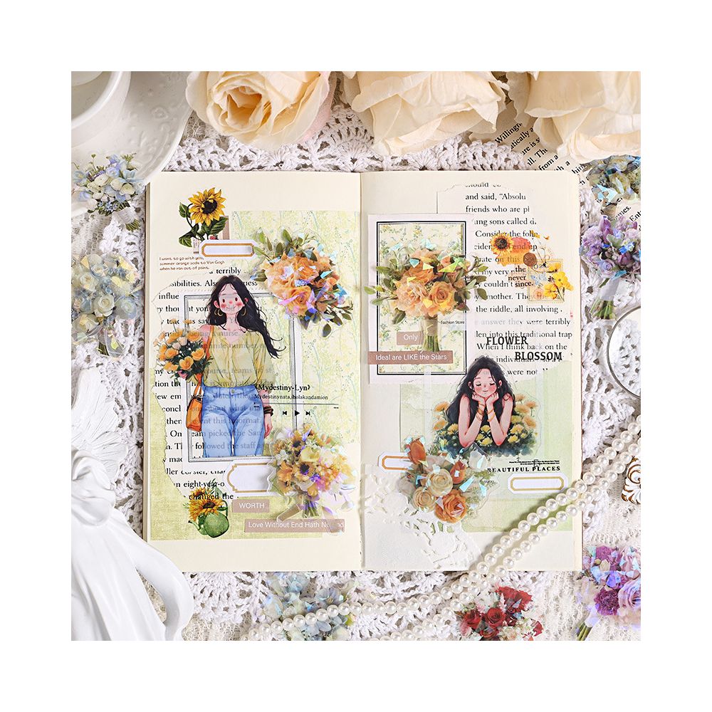 Love series Retro decoration stickers 6 types 30 Pcs image 2