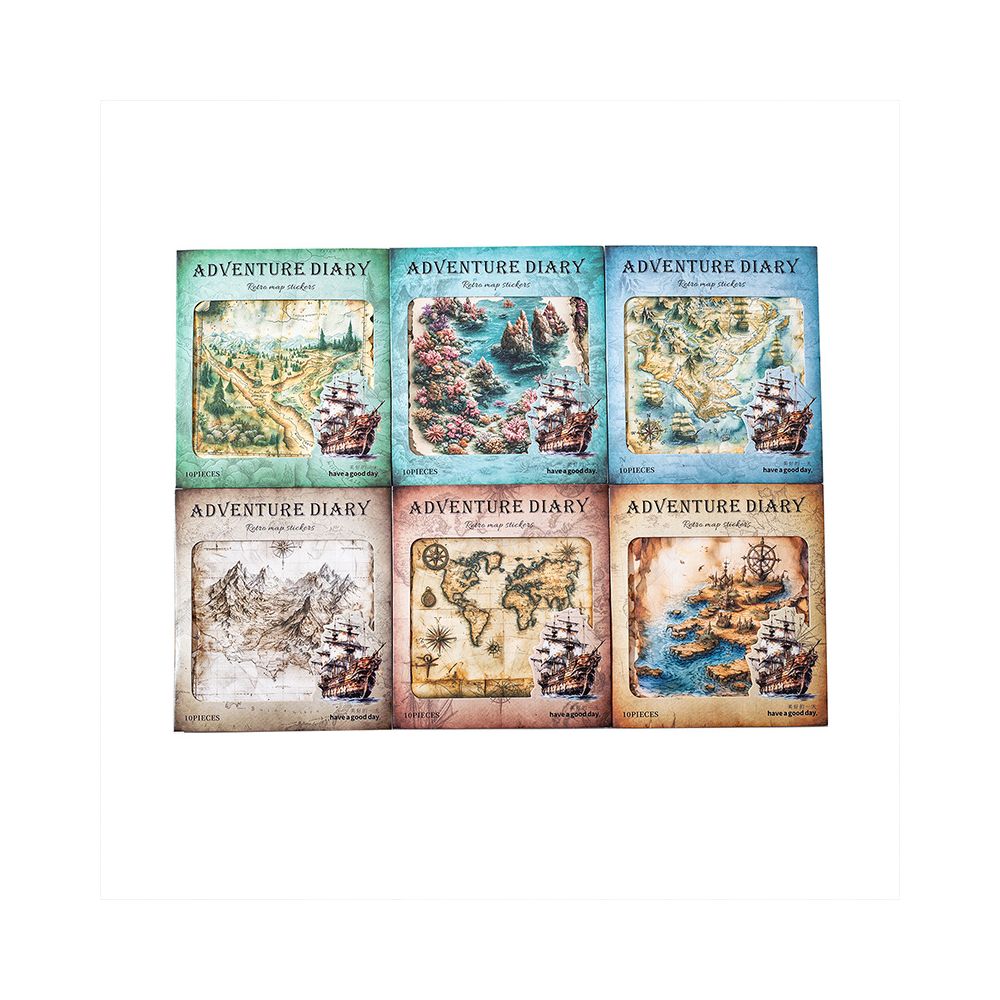 Adventure Diary Series Paper Stickers 10 Pcs 6 Types image 5