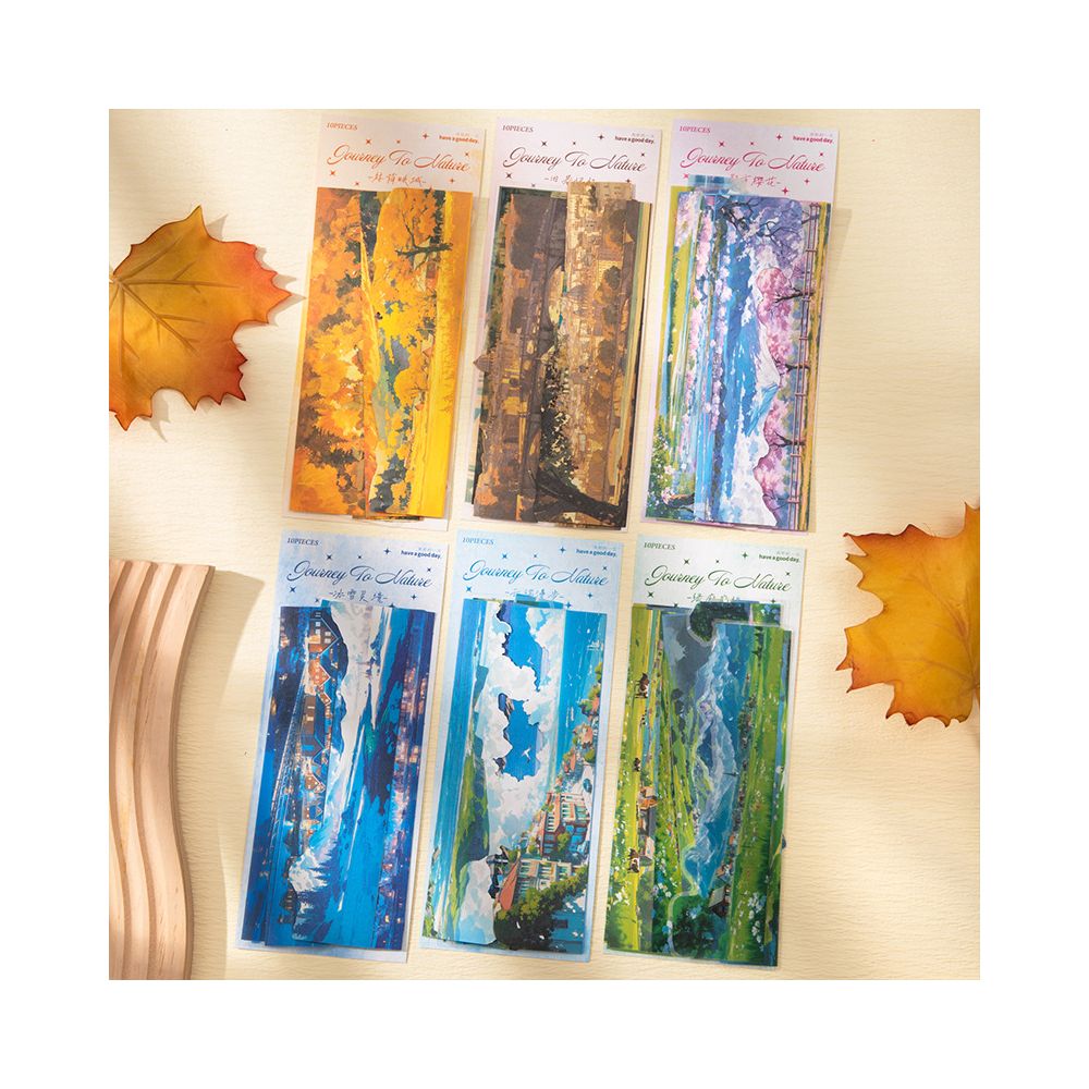 City Natural Landscape Series PET Washi Stickers 10 Pcs 6 Styles image 1
