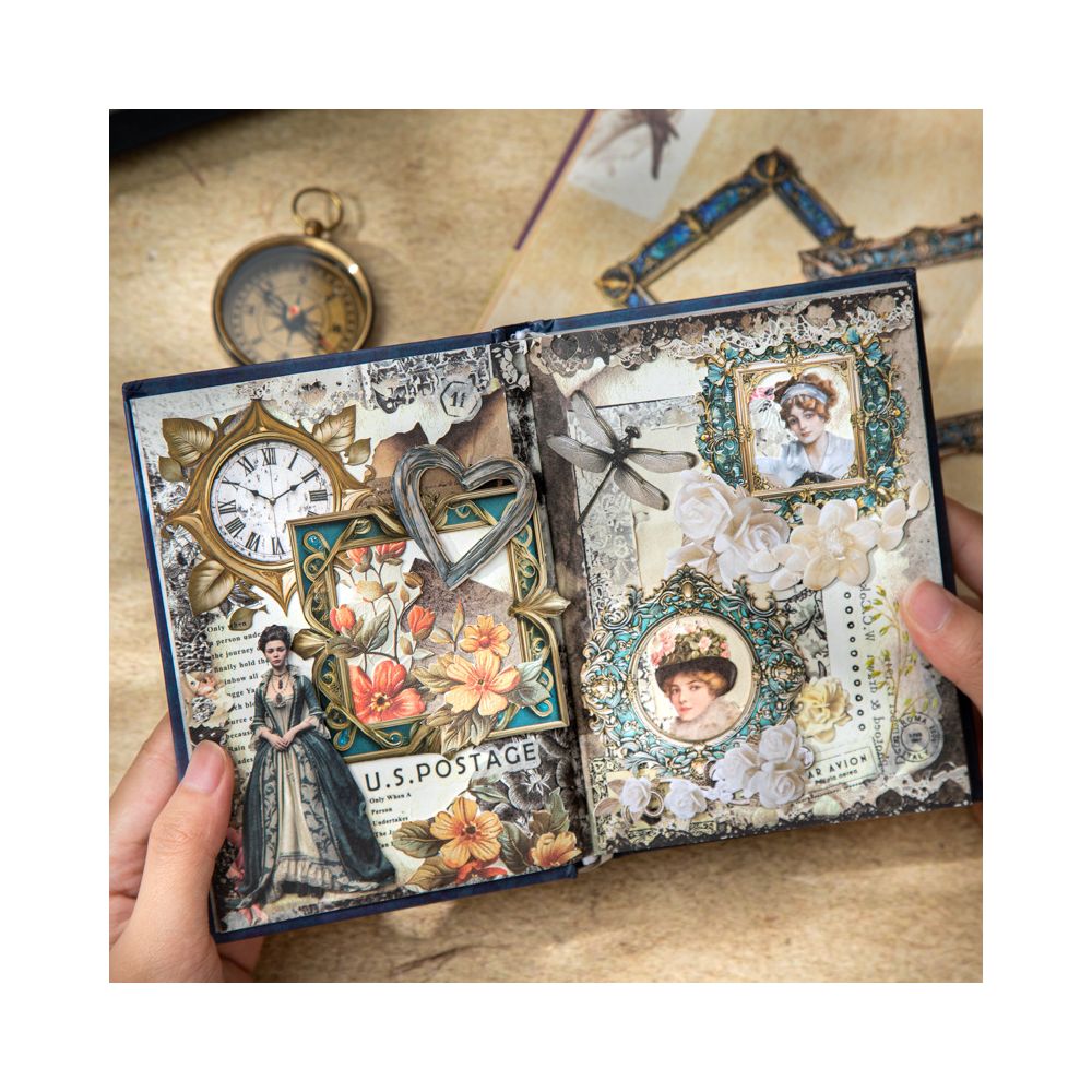 Medieval Series Retro Border Hard Card Stickers 6 Types 10 Pcs image 6