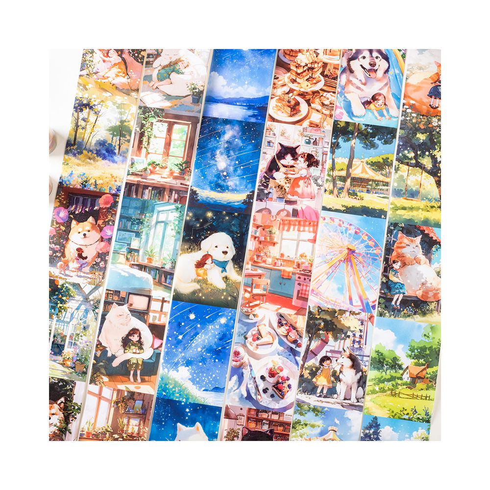 Large Size Background Washi Tape 8cm 2m image 0