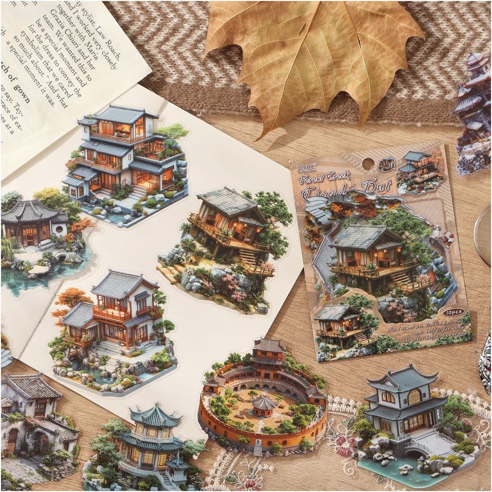 Dream house series PET stickers 6 types 10 Pcs image 3