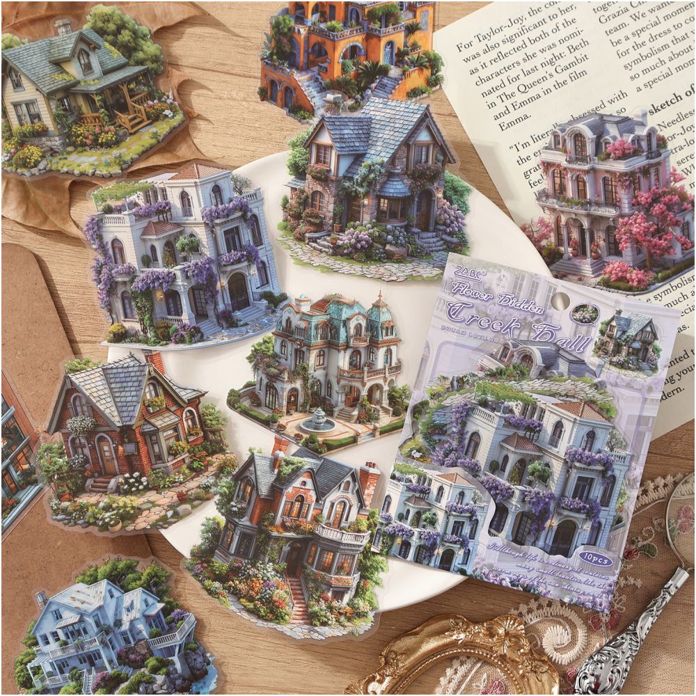 Dream house series PET stickers 6 types 10 Pcs image 4
