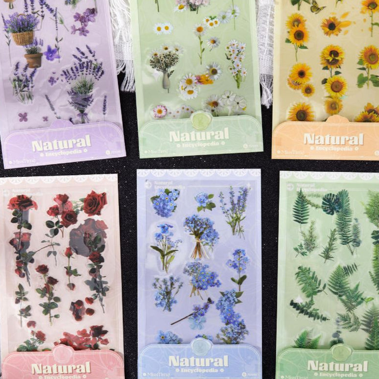 Plant series PET Stickers 6 Sheets 6 types image 0