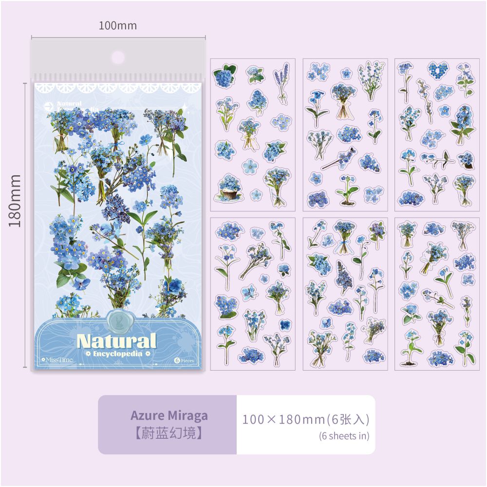 Plant series PET Stickers 6 Sheets 6 types image 9