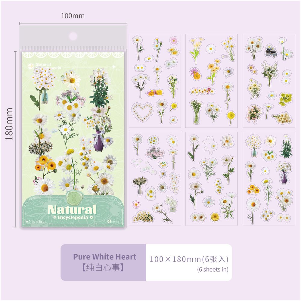 Plant series PET Stickers 6 Sheets 6 types image 10