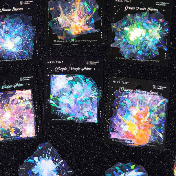 Blooming fireworks series PET Stickers 6 Types 20 Pcs image 0