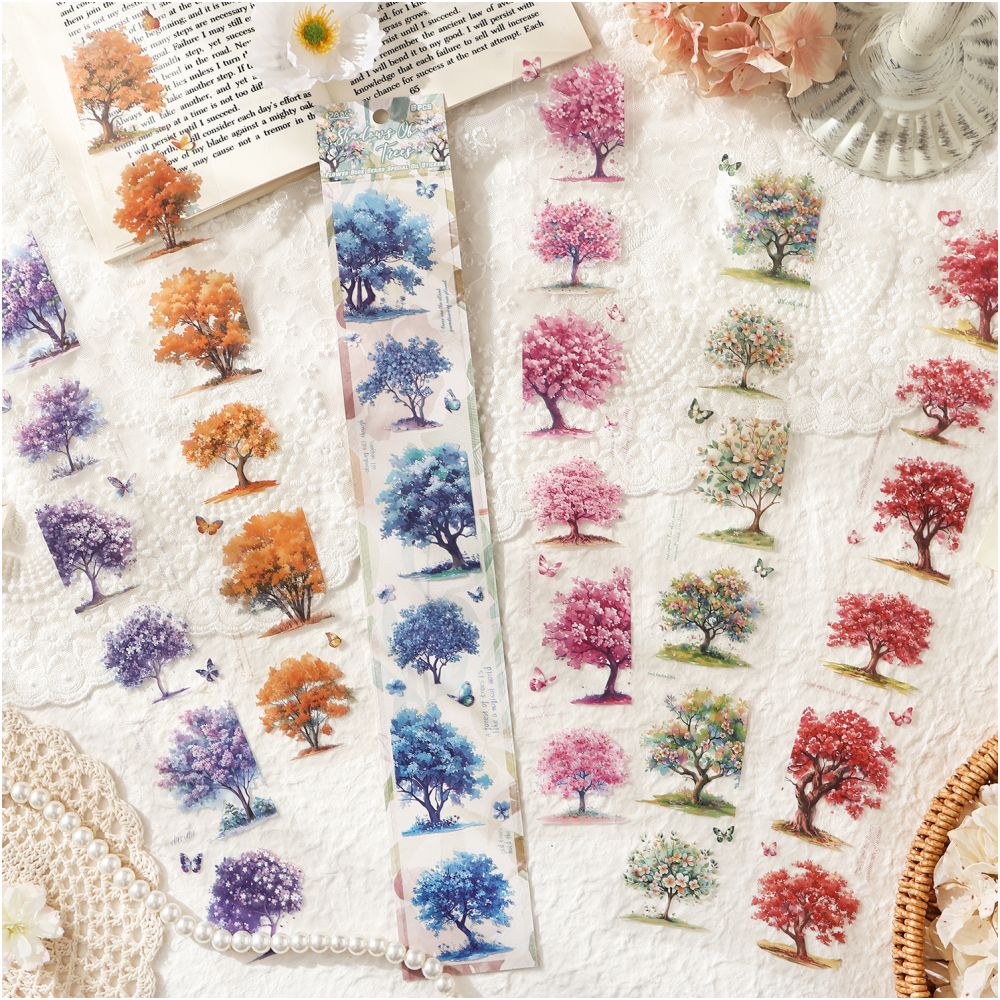 Flower Book Series PET Sticker pack 6 Sheets 6 Types image 1