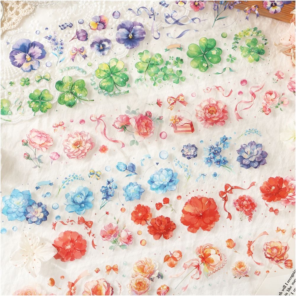 Flower Book Series PET Sticker pack 6 Sheets 6 Types image 3
