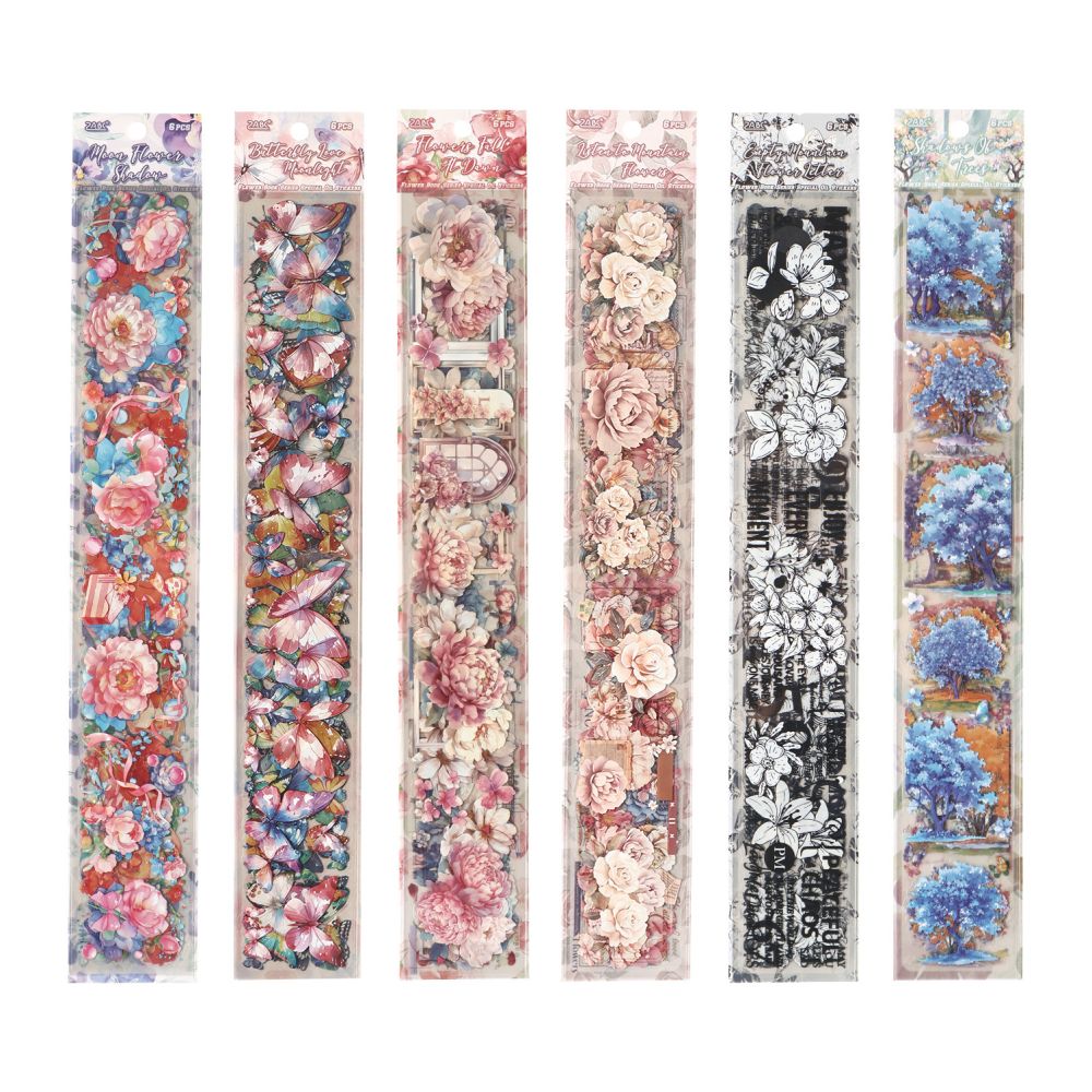 Flower Book Series PET Sticker pack 6 Sheets 6 Types image 4