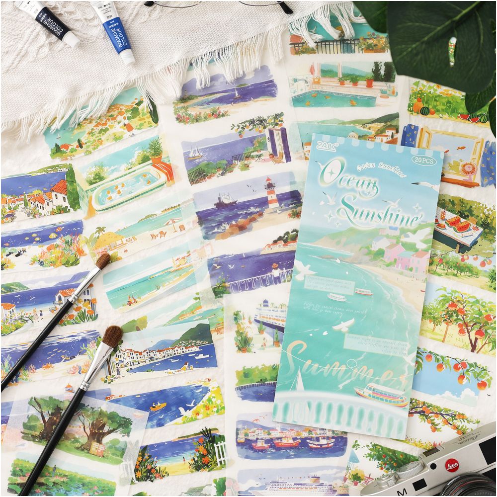 Four Seasons Landscape Series Sticker Book 4 Types 20 Sheets image 1
