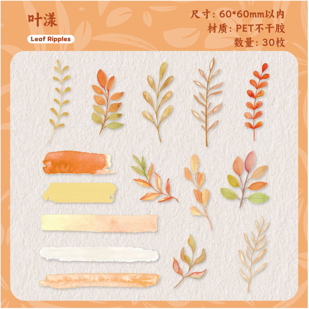 Whispers Series  PET Sticker Pack 6 Types 30 Pcs