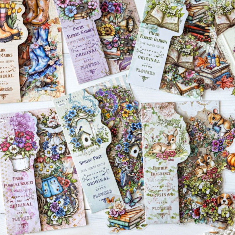 Dusk Garden Series Retro PET Stickers 20 Sheets 6 Styles image 0