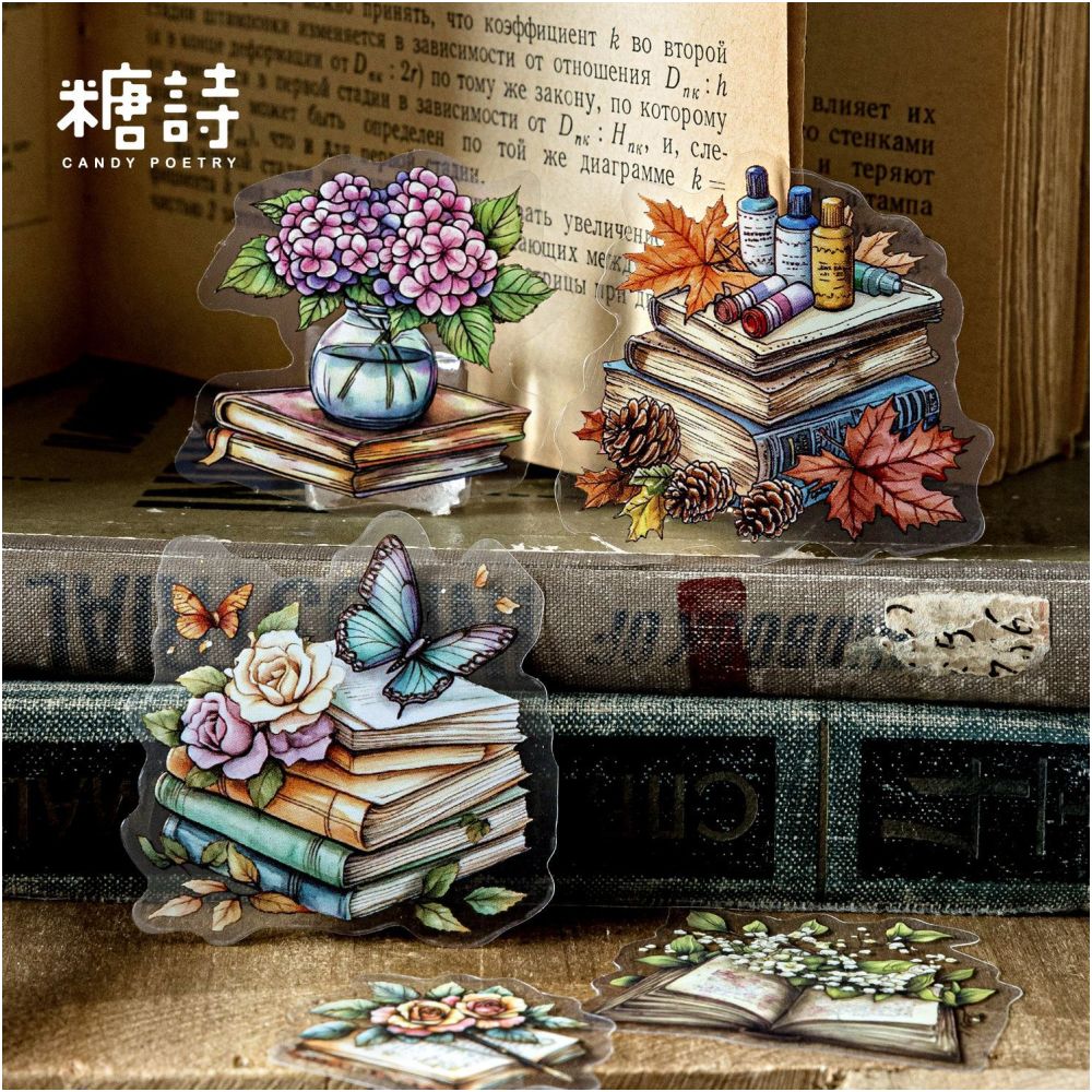 Dusk Garden Series Retro PET Stickers 20 Sheets 6 Styles image 3