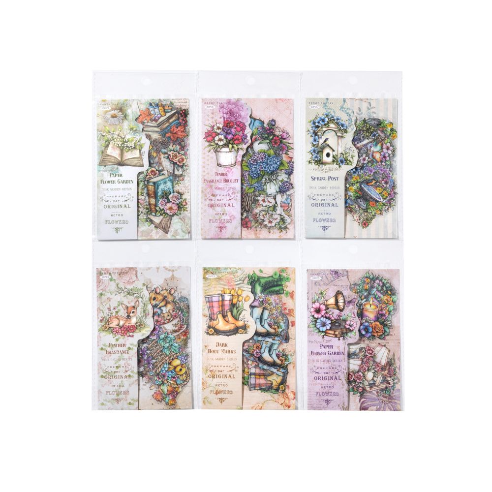 Dusk Garden Series Retro PET Stickers 20 Sheets 6 Styles image 4
