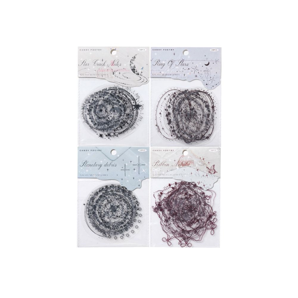 Card Die cut Stickers PET Stickers 10 Sheets 4 Styles image 2