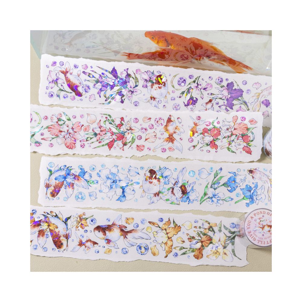 Shell Glossy Sea World Flowers Series PET Tape 4 Types 5cm 2m image 0