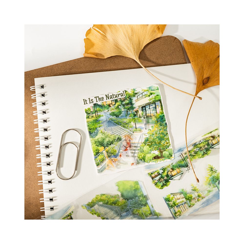 Spring and Autumn Series Seasonal Landscape PET Tape 4 Types 7cm 2m image 2