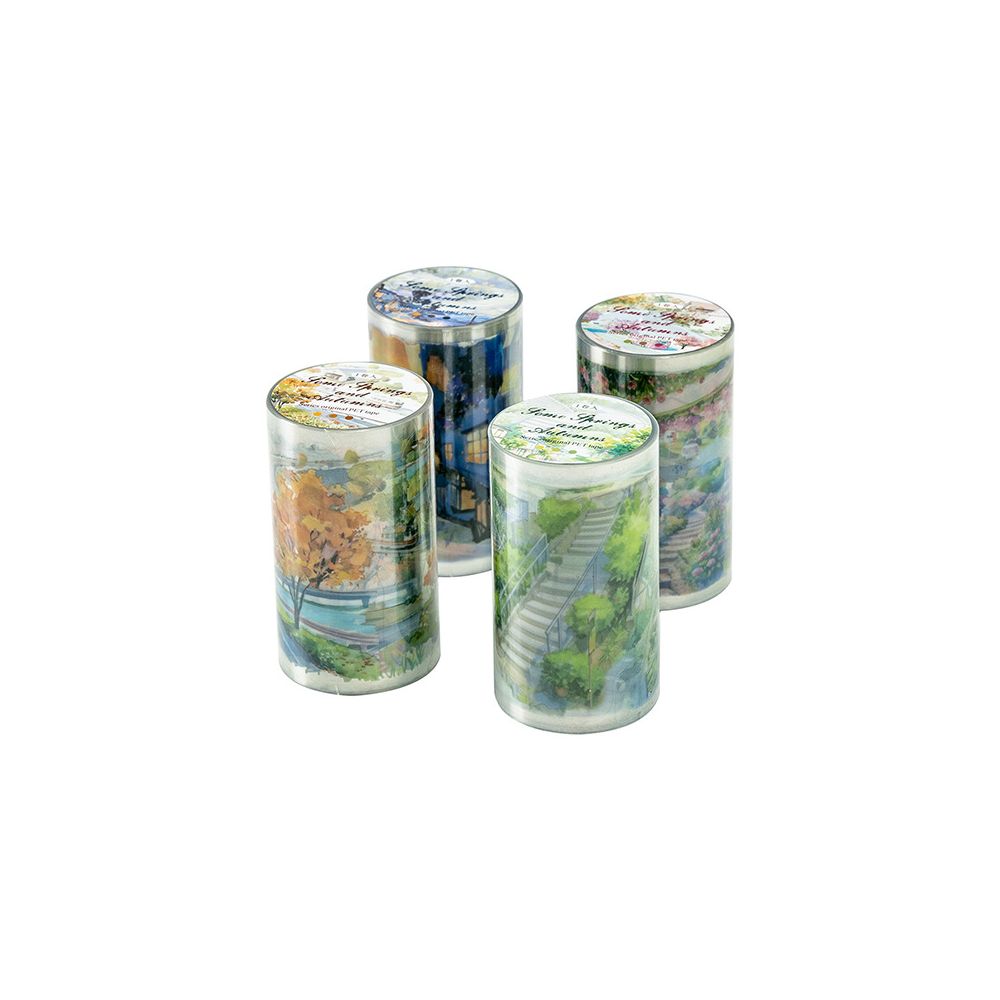 Spring and Autumn Series Seasonal Landscape PET Tape 4 Types 7cm 2m image 4
