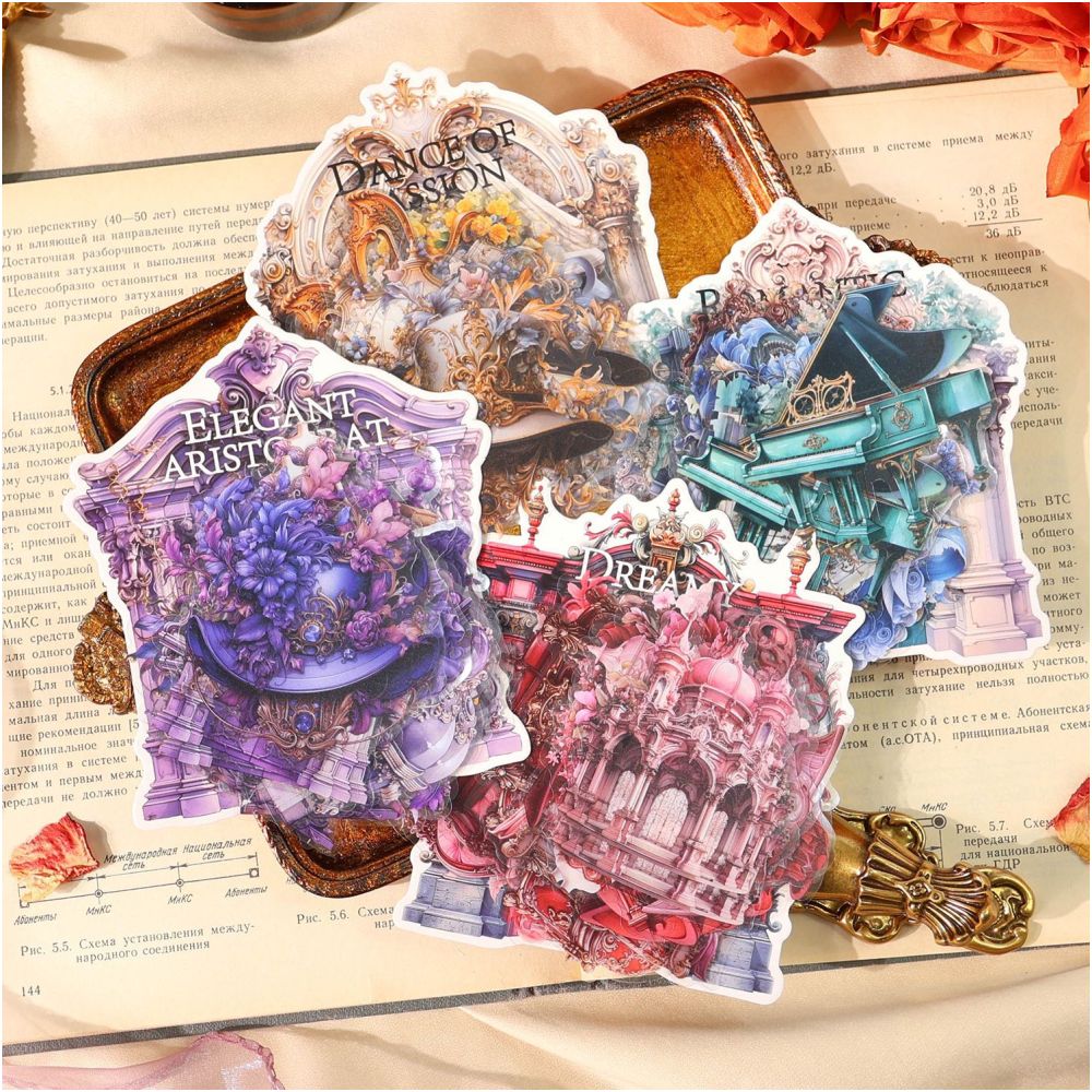 Baroque Ball Series PET Stickers 4 Types 30 Pcs image 0