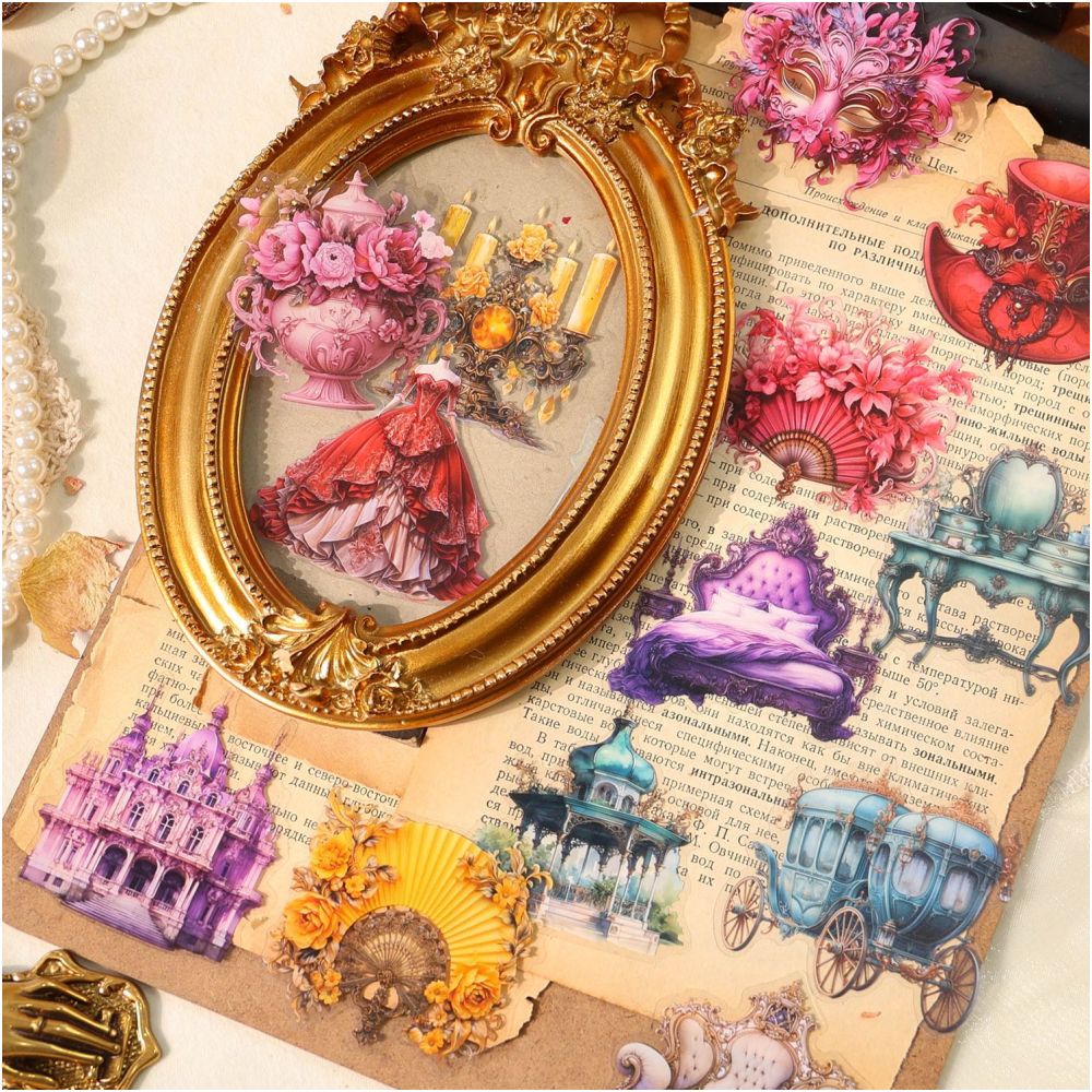 Baroque Ball Series PET Stickers 4 Types 30 Pcs image 3