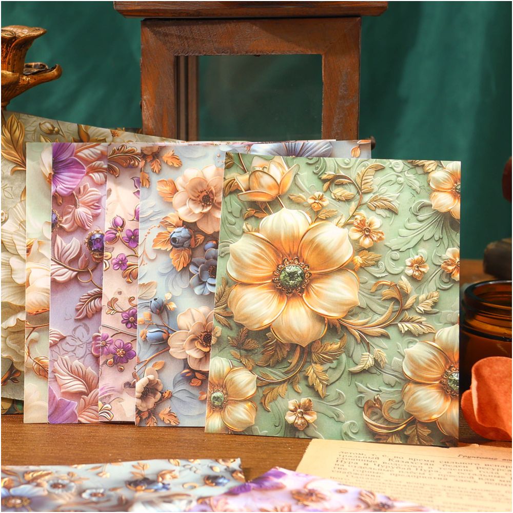 Gugu Forest Paper Cocoa Style Series Material Paper 20 Pcs 4 Styles image 1