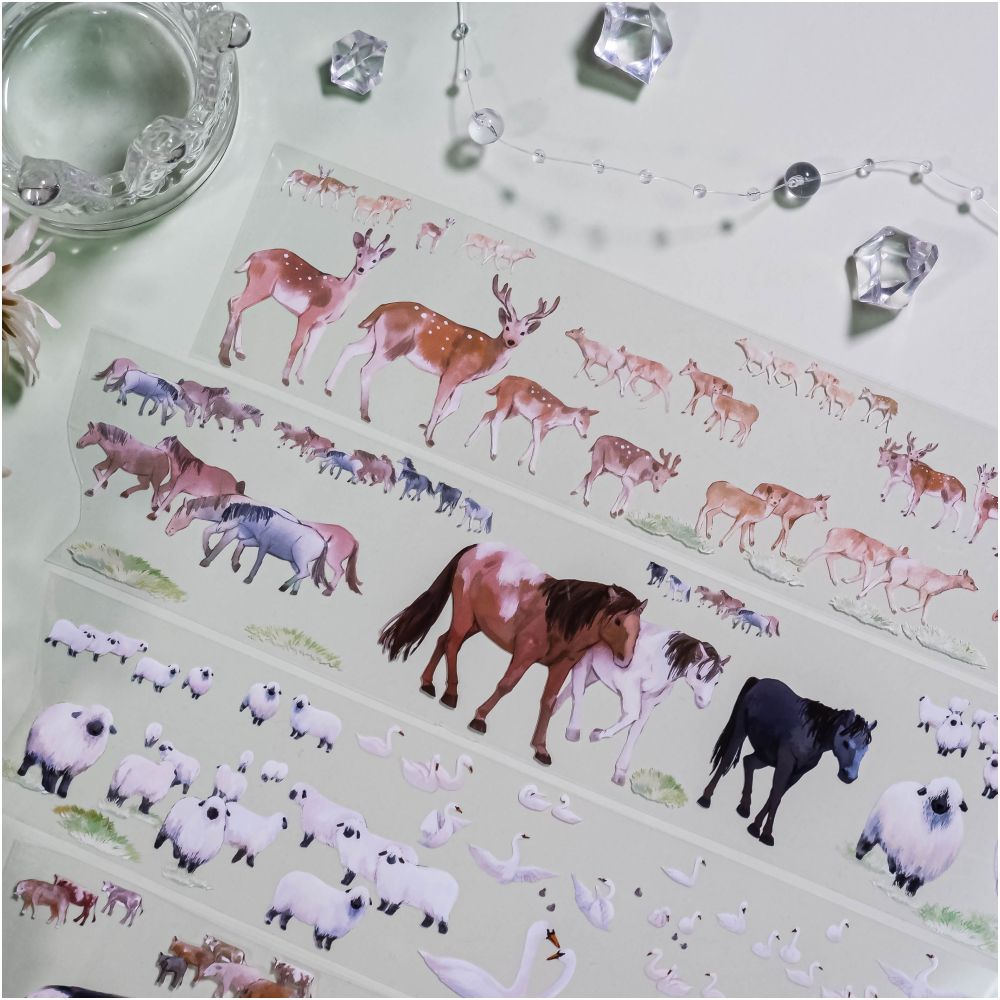 Sheep and cattle chickens ducks dogs and cats PET Tape 5cm /1m image 1