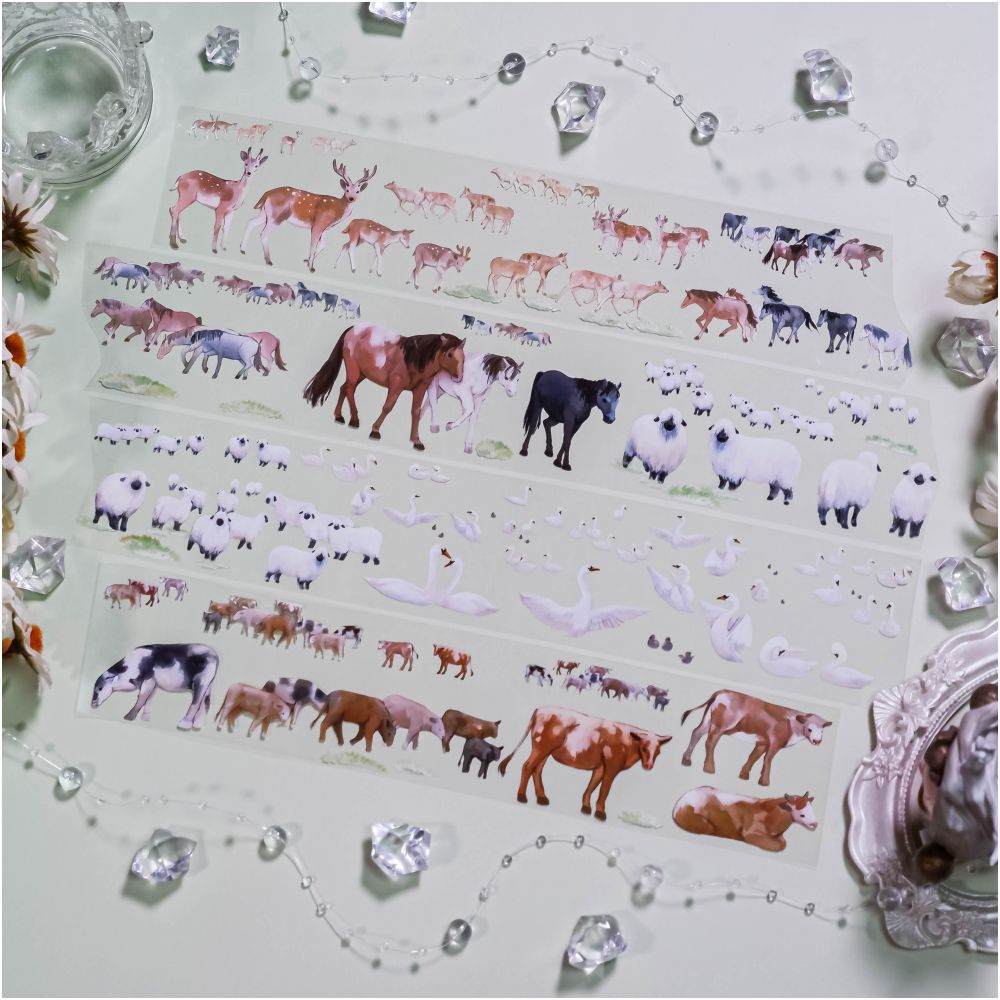 Sheep and cattle chickens ducks dogs and cats PET Tape 5cm /1m image 2