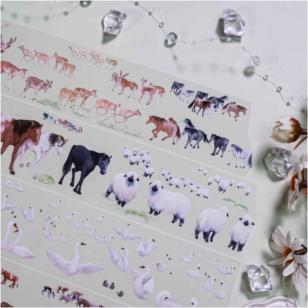 Sheep and cattle chickens ducks dogs and cats PET Tape 5cm /1m image 3