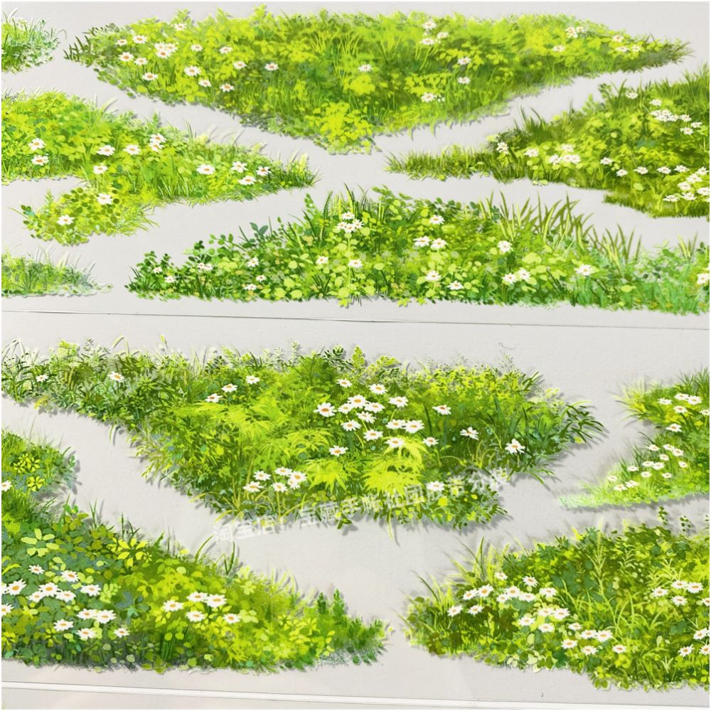 Small grassland landscape ancient style PET tape 6cm 1m image 2