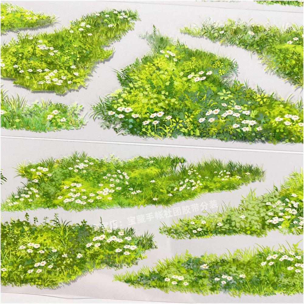 Small grassland landscape ancient style PET tape 6cm 1m image 3