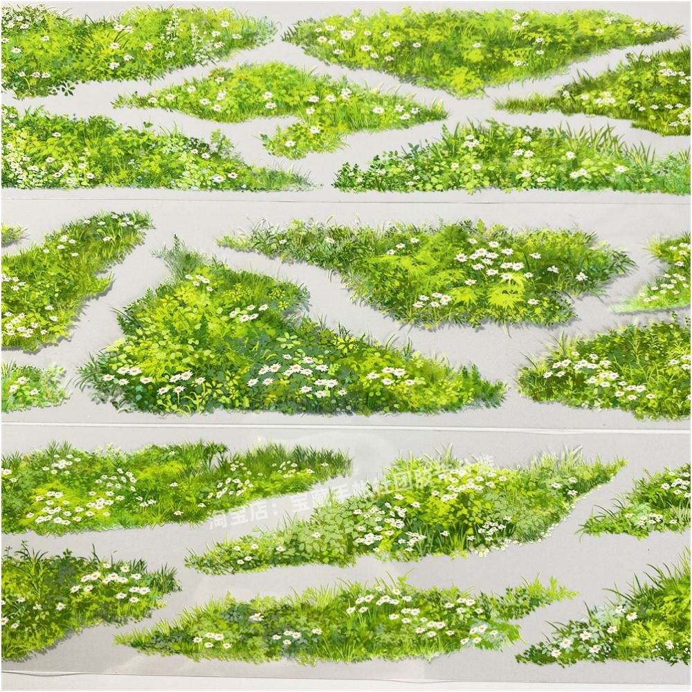 Small grassland landscape ancient style PET tape 6cm 1m image 5