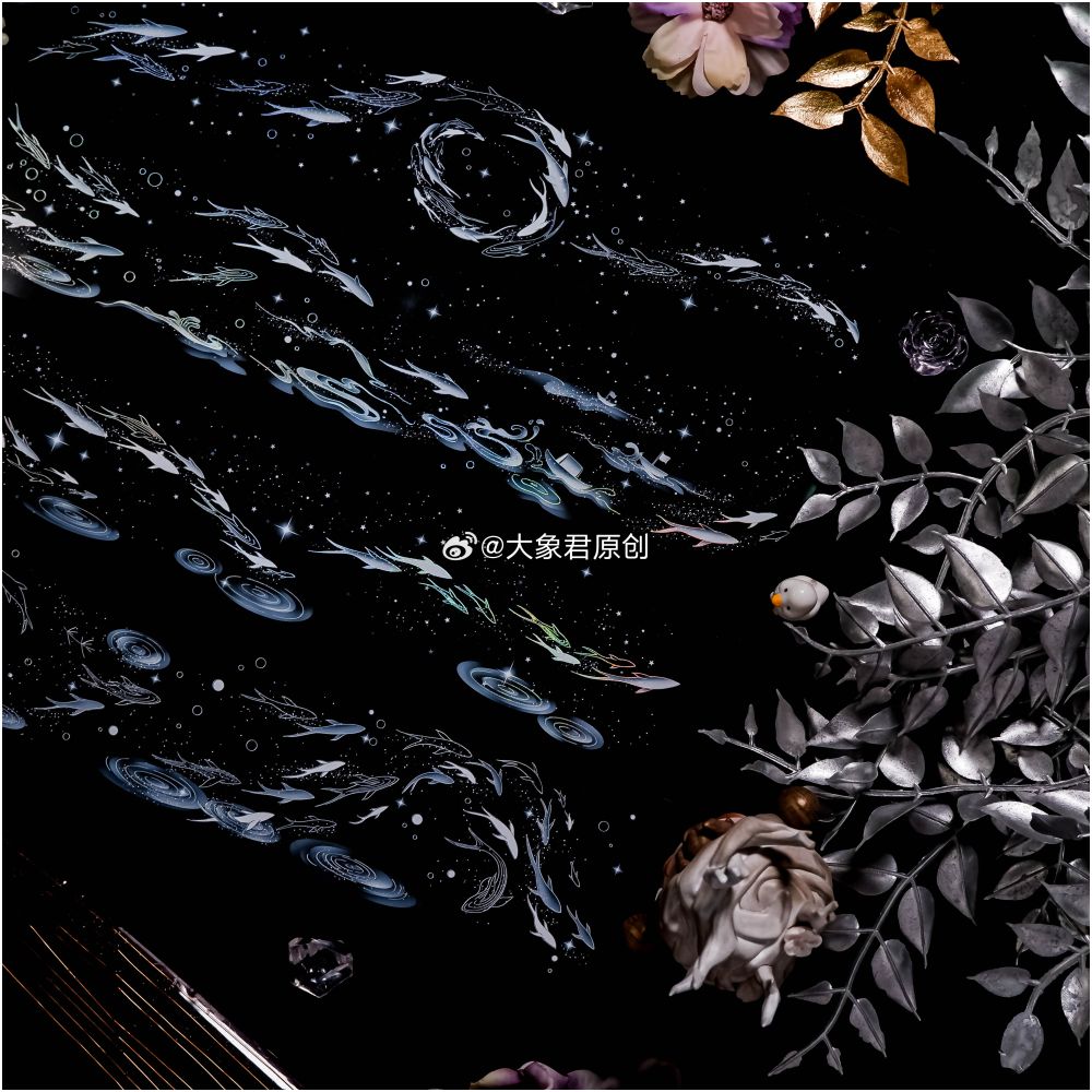 Laser Silver Fish  Ancient Style PET Tape 5cm / 1m image 3