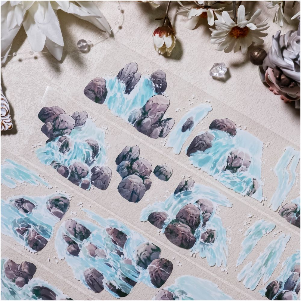 Landscape River Waterfall PET Tape  5cm / 1m image 0