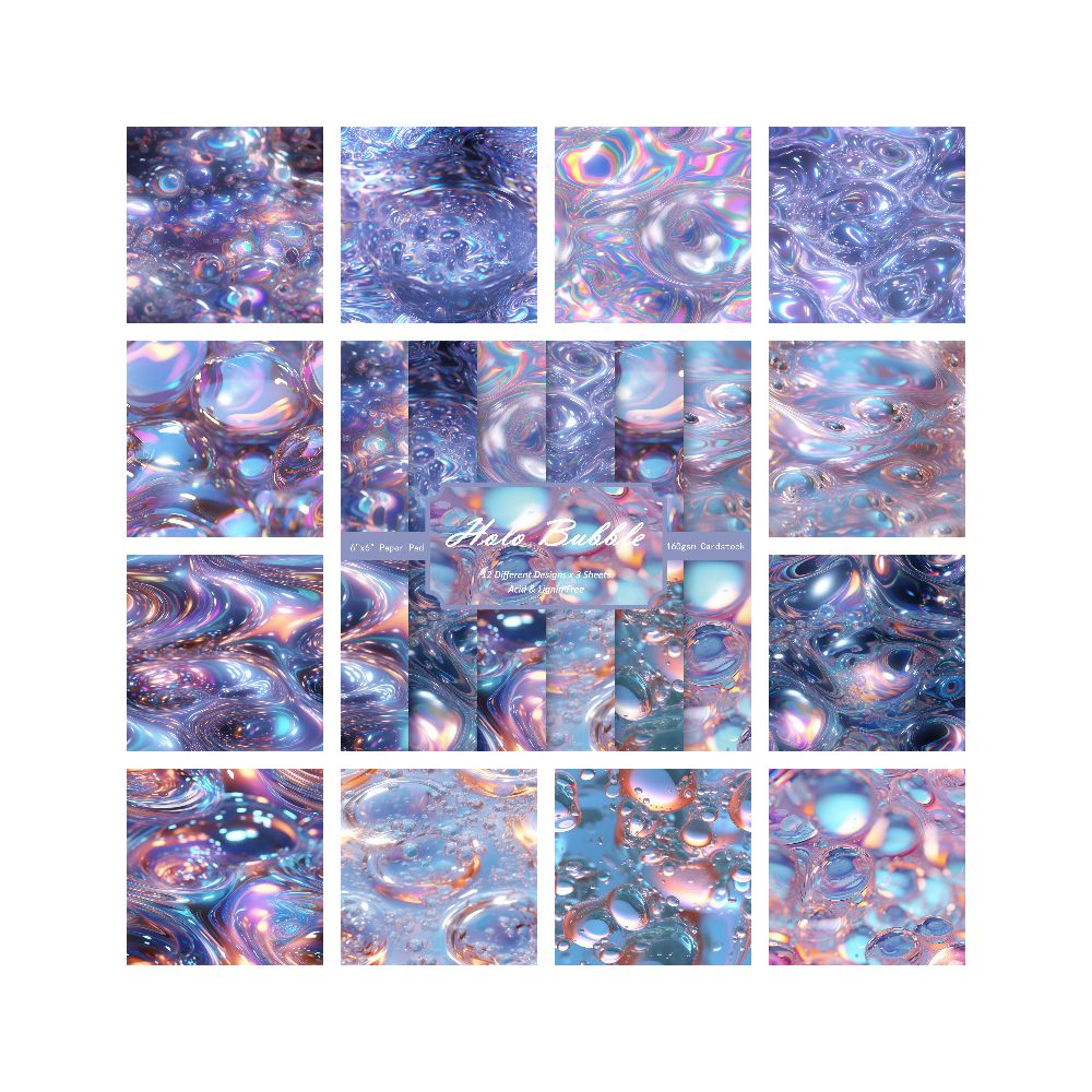 Color water drop material paper 24 sheets image 5