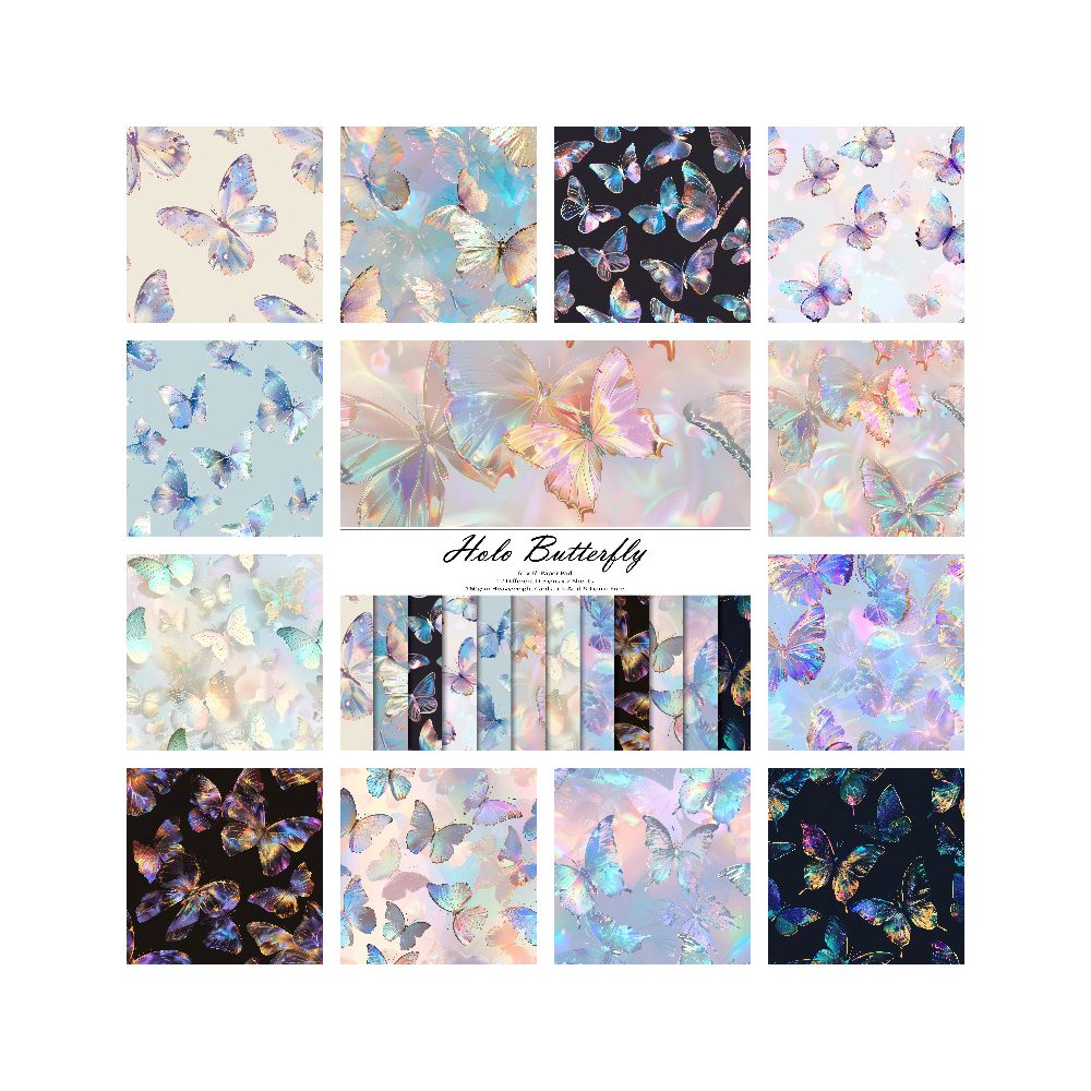Glitter Butterfly  Material Paper  24 Sheets