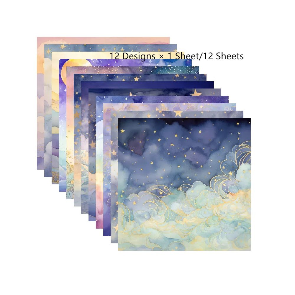 Colored retro material paper 24 sheets image 4