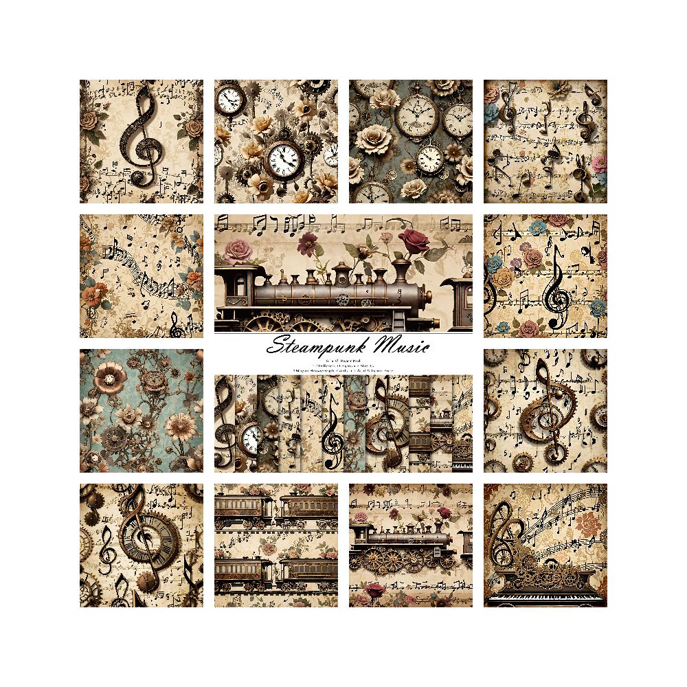 Retro nostalgic material paper 24 Sheets image 7
