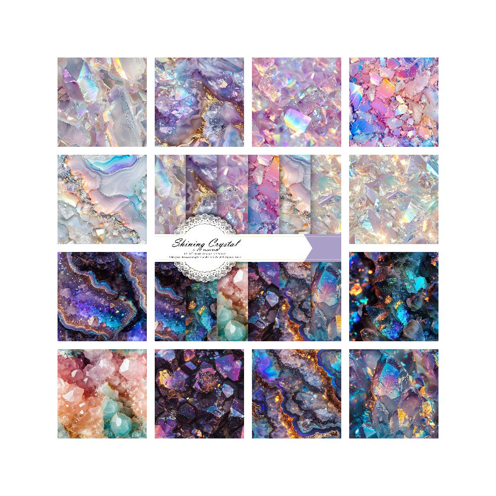 Fantasy Starry Sky Galaxy Material Paper 24 Sheets image 0