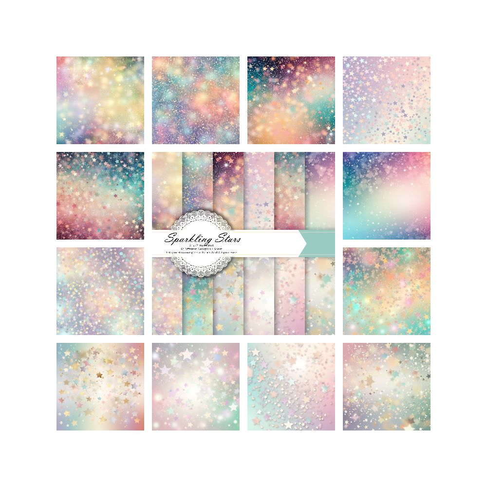 Star and moon shine material paper 15cm 15cm image 0