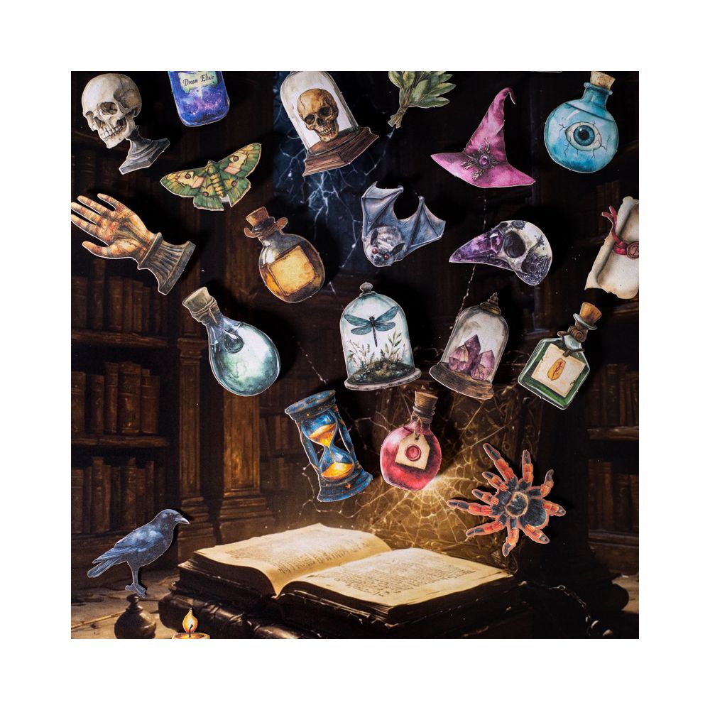 Magic cabinet series hard card stickers 6 styles image 0