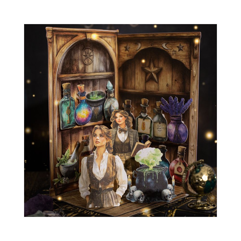 Magic cabinet series hard card stickers 6 styles image 1
