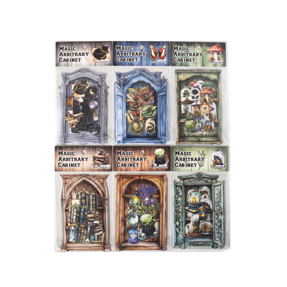 Magic cabinet series hard card stickers 6 styles image 4