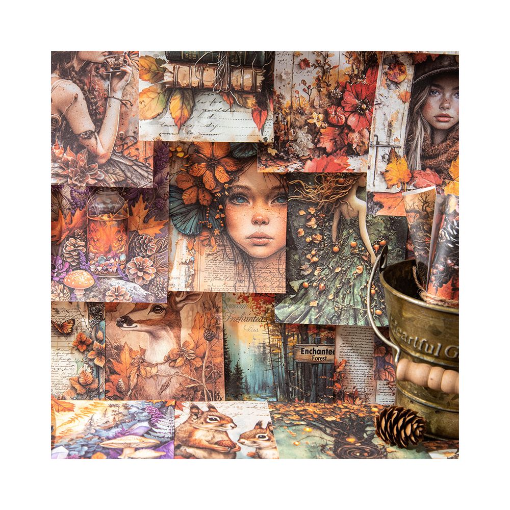 Retro autumn dream series material paper 6 Styles 30 Sheets image 0