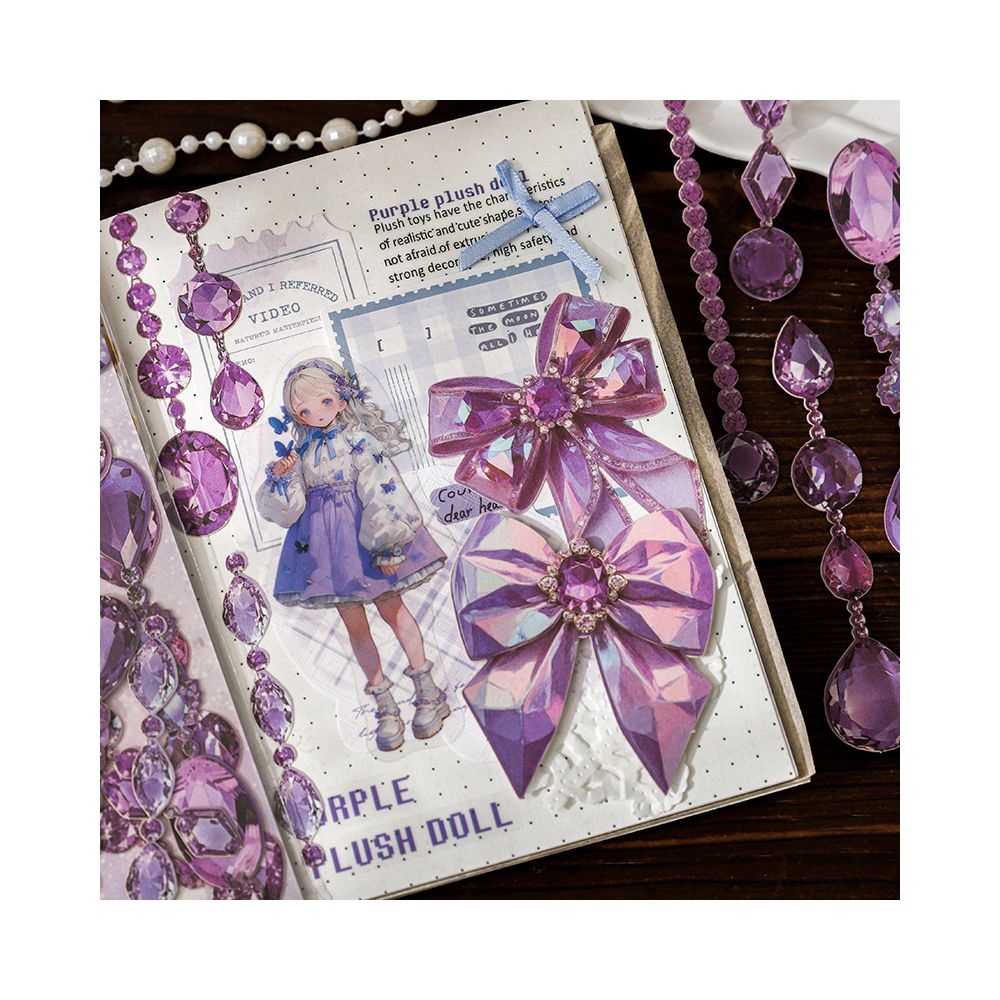 Diamond Poetry Series Hard Card Stickers 6 Models 15 Pcs image 2