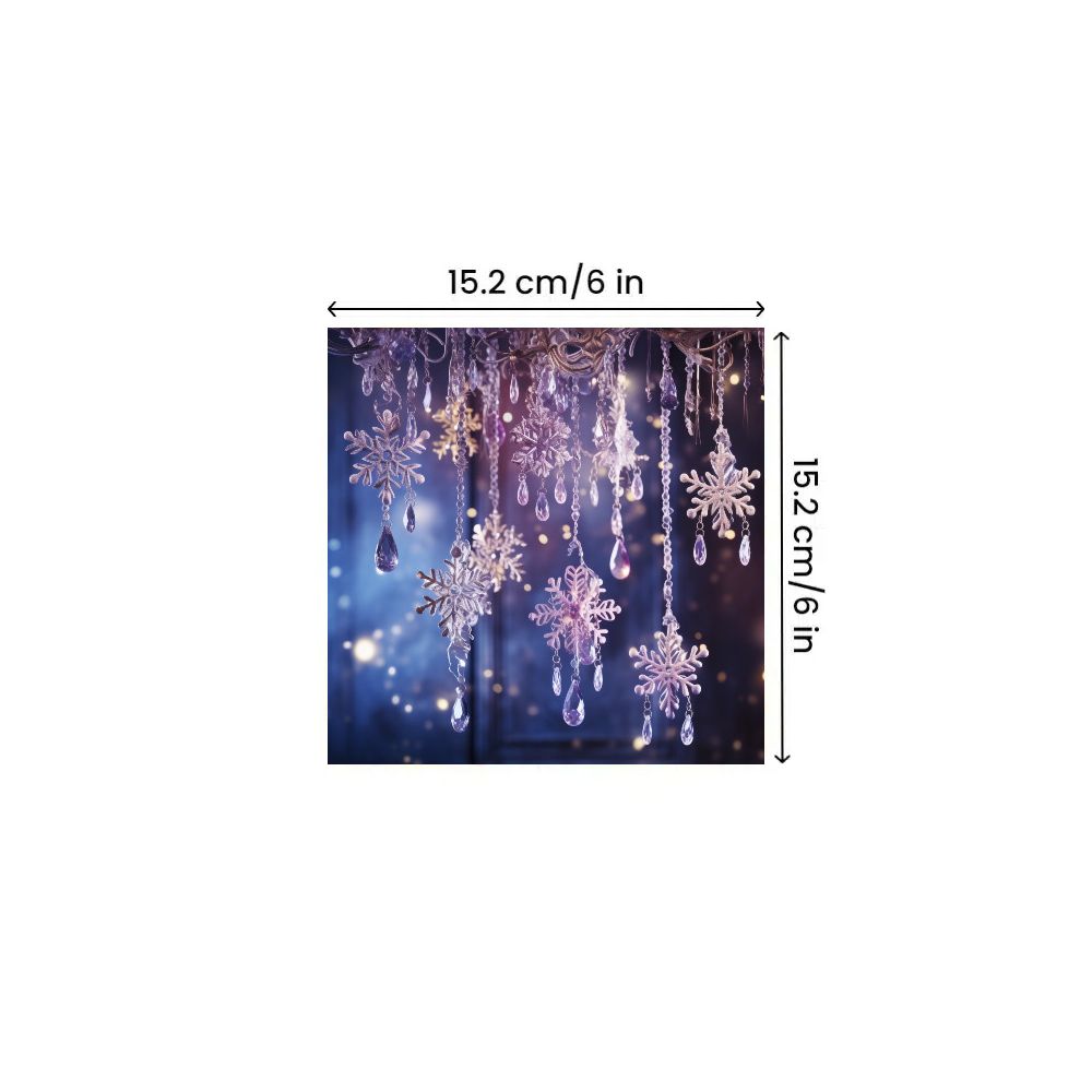Purple winter background material paper 24 Sheets image 4