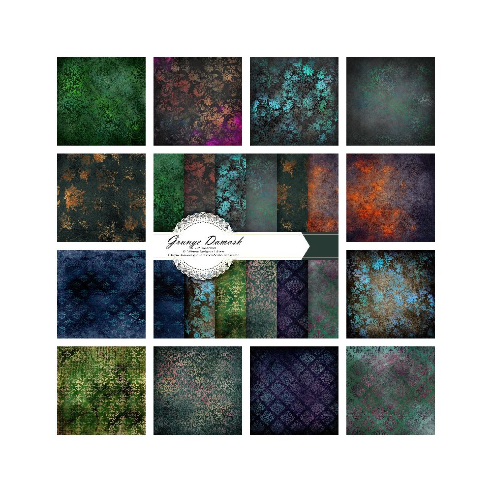 Background single sided pattern material paper 24 Sheets image 6