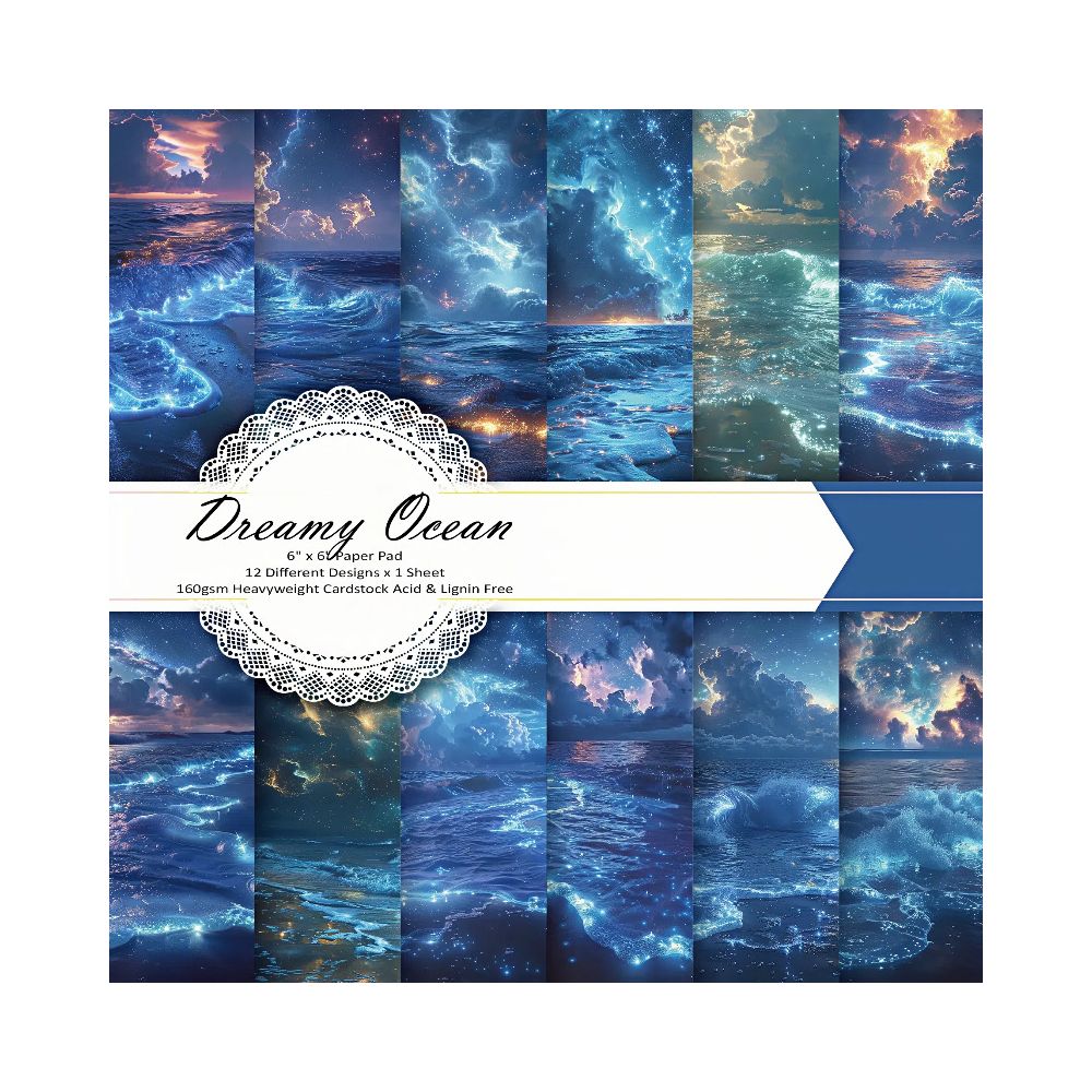 Starry sky ocean material paper 24 Sheets image 1
