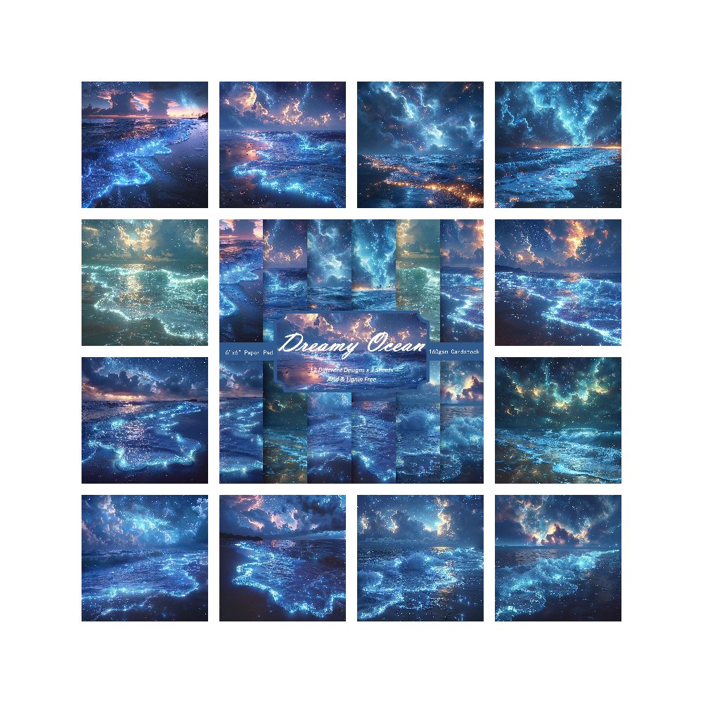 Starry sky ocean material paper 24 Sheets image 5