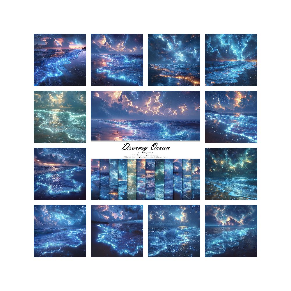 Starry sky ocean material paper 24 Sheets image 7